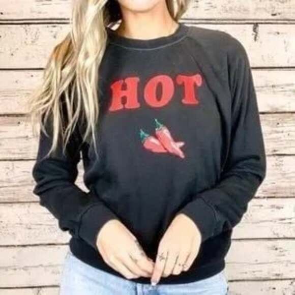 Wildfox Sweaters - Wildfox “Hot” Chili Pepper Jumper in Black Size Large